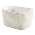 Pletený košík Knit, krémová, veľkosť L, plast, CURVER