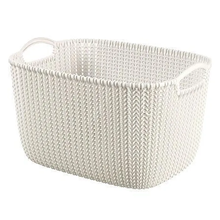 Hlavný obrázok produktu Pletený košík Knit, krémová, velikost L, plast, CURVER