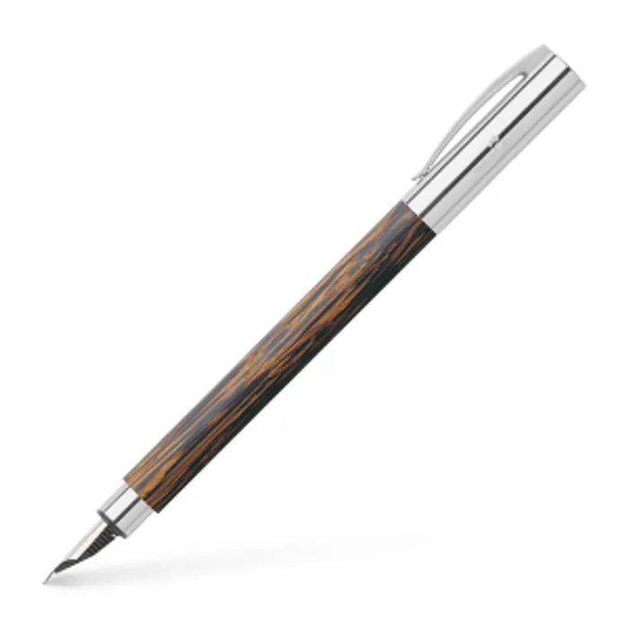 Hlavný obrázok produktu Plnící pero Ambition Coconut Wood B, hnědá žíhaná Faber Castell (148173)