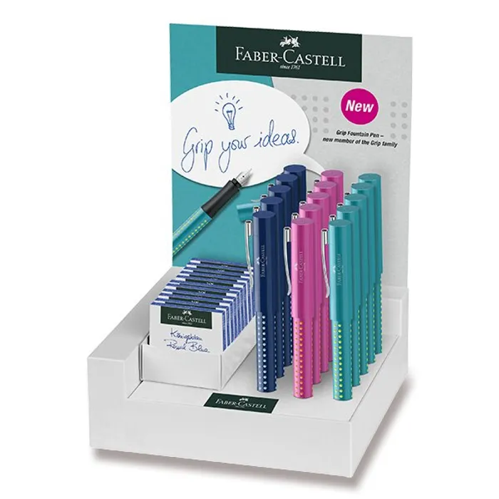 Hlavný obrázok produktu Plnicí pero Faber-Castell Grip 2010 stojánek, 15 ks