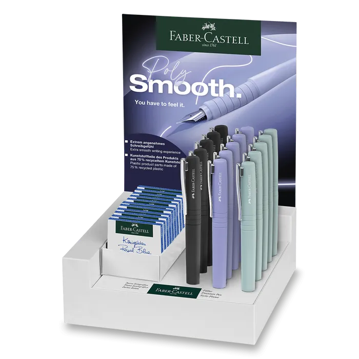 Hlavný obrázok produktu Plnicí pero Faber-Castell Poly Pen stojánek, 15 ks