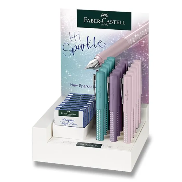 Hlavný obrázok produktu Plnicí pero Faber-Castell Sparkle stojánek, 25 ks