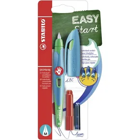 Plniace pero pre pravákov so štandardným hrotom M - STABILO EASYbirdy nebeská modrá/zelená
