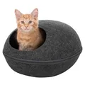Ďalší obrázok produktu Plstená jaskyňa pelech LIVA, tmavo šedá 40 x 24 x 47 cm