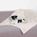 Ďalší obrázok produktu Plyšová deka KENNY, béžová s kockami a packami 150 x 100cm