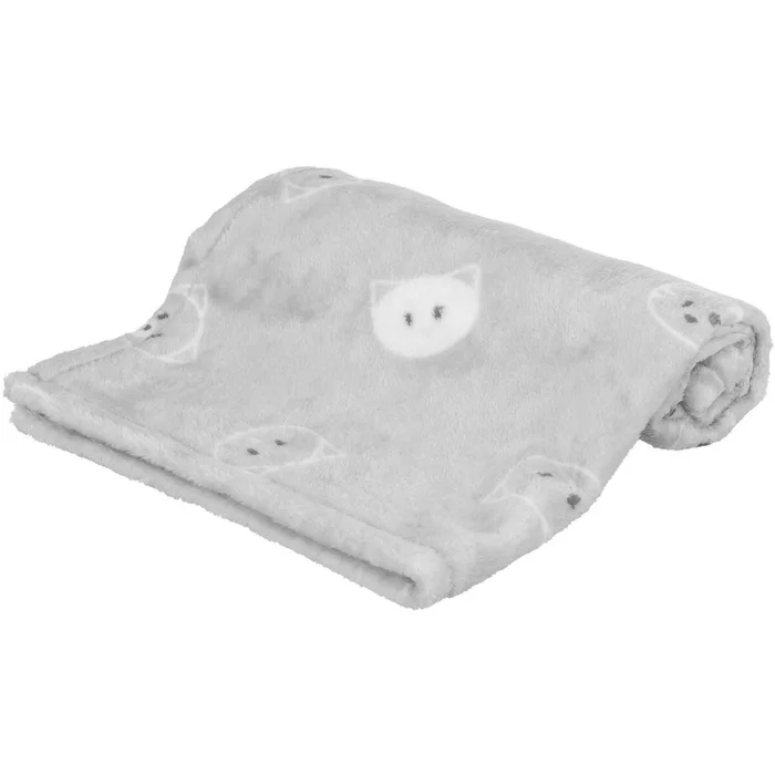 Hlavný obrázok produktu Plyšová deka MIMI, 70 x 50 cm, motiv kočičí hlavy, šalvějová - LIMITOVANÁ NABÍDKA