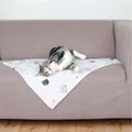 Ďalší obrázok produktu Plyšová deka MIMI 70 x 50 cm šedá s mačacími hlavami