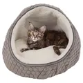 Ďalší obrázok produktu Plyšová jaskyňa Livia 45 x 33 cm tmavošedá/krémová