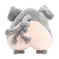 Ďalší obrázok produktu Plyšový 2D slon so zvukom, bavlnené lano, 16 cm, šedá, HipHop