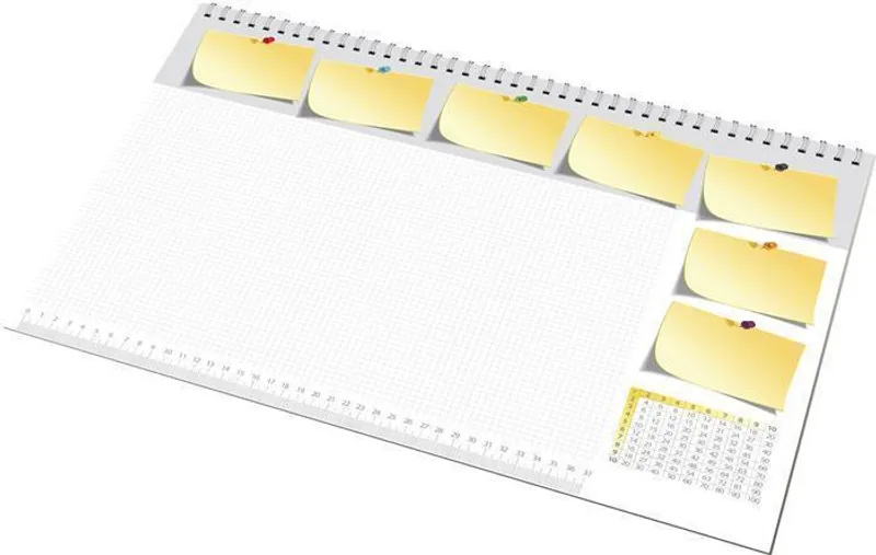 Hlavný obrázok produktu Podložka na stůl, 470x330 mm,s poznámkovým blokem, Panta Plast