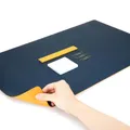 Ďalší obrázok produktu Podložka na stôl SAX Design 90 × 45 cm – obojstranná PU podložka modrá / žltá
