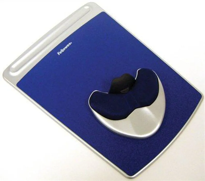 Hlavný obrázok produktu Podložka pod myš s pěnovou opěrkou zápěstí, FELLOWES "Health-V Easy Palm Glide", safírová