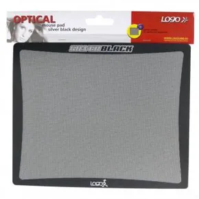 Podložka pod myš, SilverBlack, S polypropylénovým filmom, čierno-strieborná, Logo, pre optické a laserové myši, matná