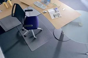 Podložka pod stoličku, na tvrdé podlahové krytiny, tvar E, 90x120 cm, RS OFFICE "Roll-o-Grip"