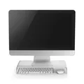 Ďalší obrázok produktu Podstavec pod monitor, minimalistický, strieborný, hliník, 10 kg nosnosť, Powerton, ergo, apple styl
