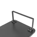 Podstavec pod monitor, priestor pre klávesnicu, rýchla montáž, čierny, oceľ, drevotrieska, 20 kg nosnosť, Powerton, ergo