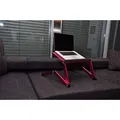 Podstavec pod notebook, s možnosťou rotácie o 360 °, ružový, hliník-plast, 10 kg nosnosť