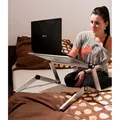 Podstavec pod notebook, s možností rotace o 360°, stříbrný, hliník-plast, 10 kg nosnost