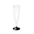 Pohárik kryštál na sekt (PS) dvojdielny čierna stopka priemer 60mm 0,1L [20 ks]