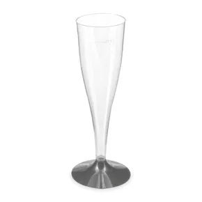 Pohár na sekt 0,1 l s čiernou nožičkou [20 ks]