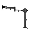Polohovatelný držiak pre monitor, 10KG, svorka, 17-30, otočný, čierny