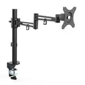 Polohovatelný držiak pre monitor, 10KG, svorka, 17-30, otočný, čierny