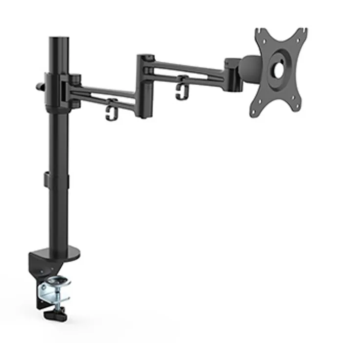 Hlavný obrázok produktu Polohovatelný držák pro monitor, 10KG, svorka, 17"-30", otočný, černý