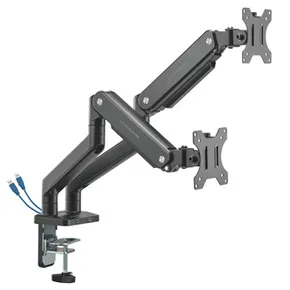 Polohovateľný držiak ULTRADESK BRANCH Double pre 2 monitory, 20KG, svorka a priechodka stol