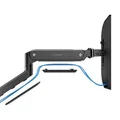 Ďalší obrázok produktu Polohovateľný držiak ULTRADESK BRANCH Single pre monitor, 10KG, svorka a priechodka stola,
