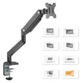 Ďalší obrázok produktu Polohovateľný držiak ULTRADESK BRANCH Single pre monitor, 10KG, svorka a priechodka stola,