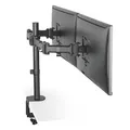 Polohovateľný držiak ULTRADESK SKELETON Double pre 2 monitory, 16KG, svorka a priechodka st