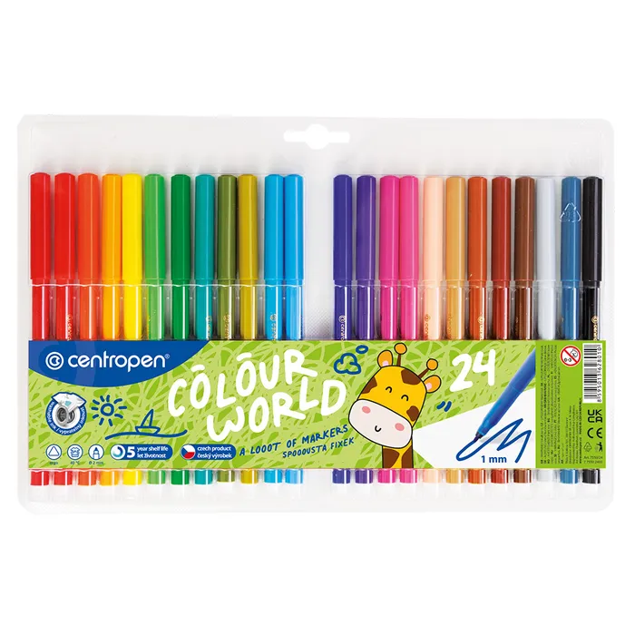 Hlavný obrázok produktu Popisovač CENTROPEN 7550 sada 24 barev (fixy)