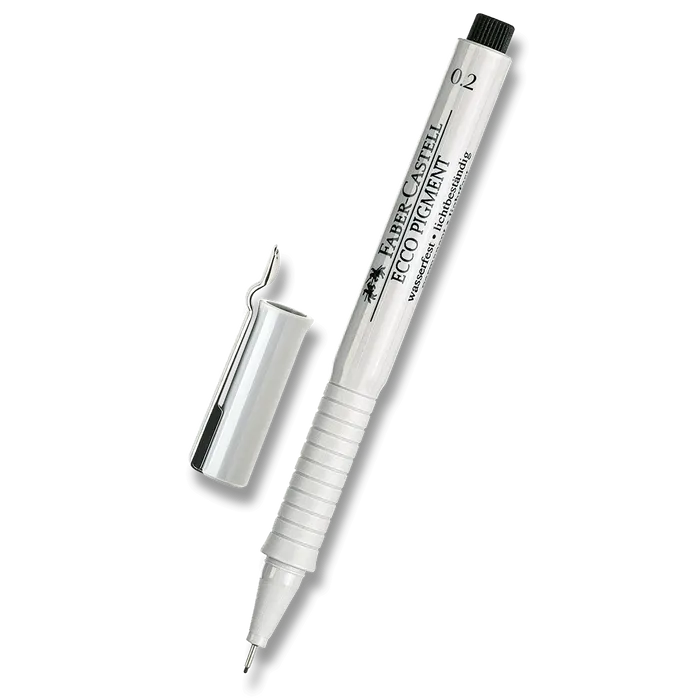 Hlavný obrázok produktu Popisovač Ecco Pigment  0.2, černá Faber Castell (166299)