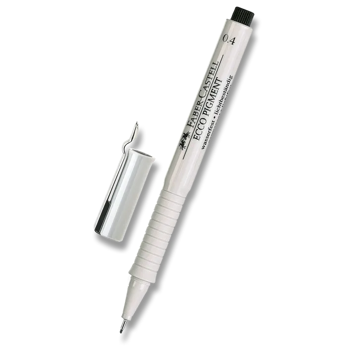 Hlavný obrázok produktu Popisovač Ecco Pigment  0.4, černá Faber Castell (166499)