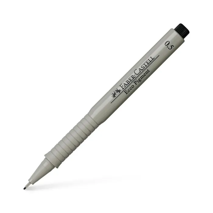 Hlavný obrázok produktu Popisovač Ecco Pigment  0.5, černá Faber Castell (166599)
