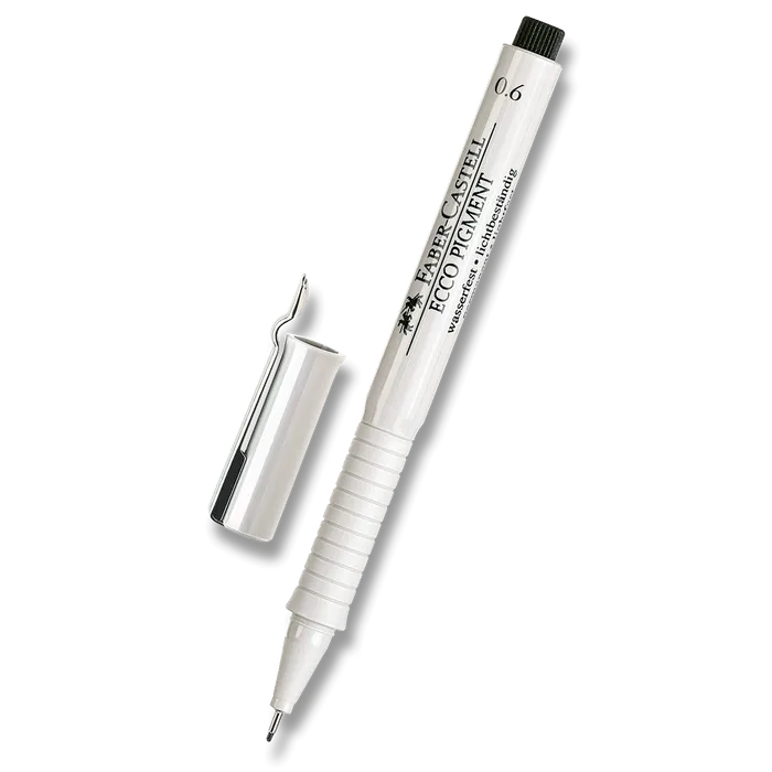 Hlavný obrázok produktu Popisovač Ecco Pigment  0.6, černá Faber Castell (166699)