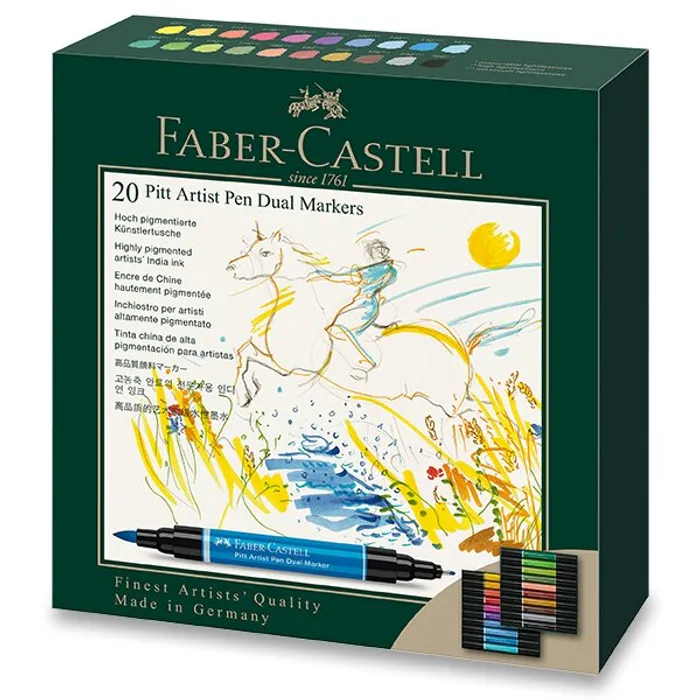 Hlavný obrázok produktu Popisovač Faber-Castell 162020 Pitt Artist Pen Dual Marker sada 20 ks