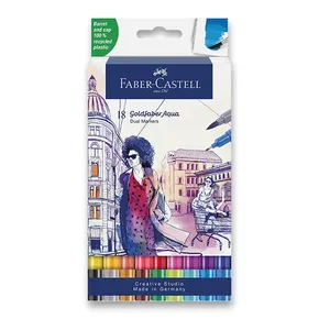 Popisovač Faber-Castell 164618 Goldfaber Aqua Dual Marker sada, 18 farieb