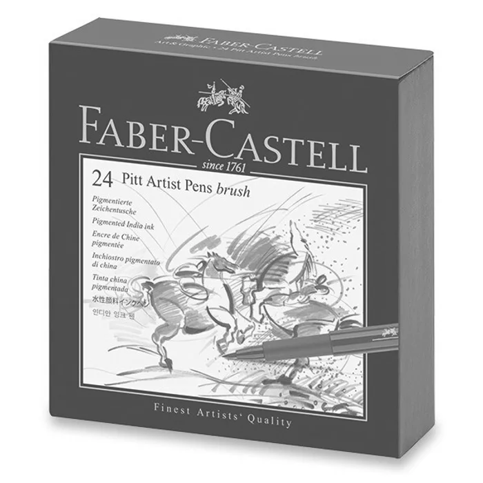 Hlavný obrázok produktu Popisovač Faber-Castell 167147 Pitt Artist Pen Brush studio box, 24 ks