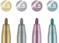 Popisovač Faber-Castell 167304 Pitt Artist Pen 4 farby, metalické