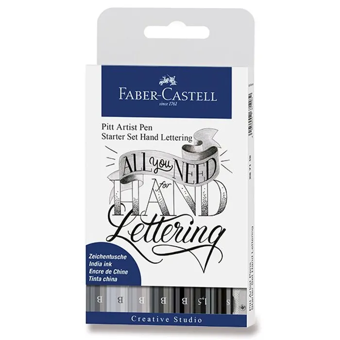 Hlavný obrázok produktu Popisovač Faber-Castell 267118 Pitt Artist Pen Hand Lettering 9 kusů