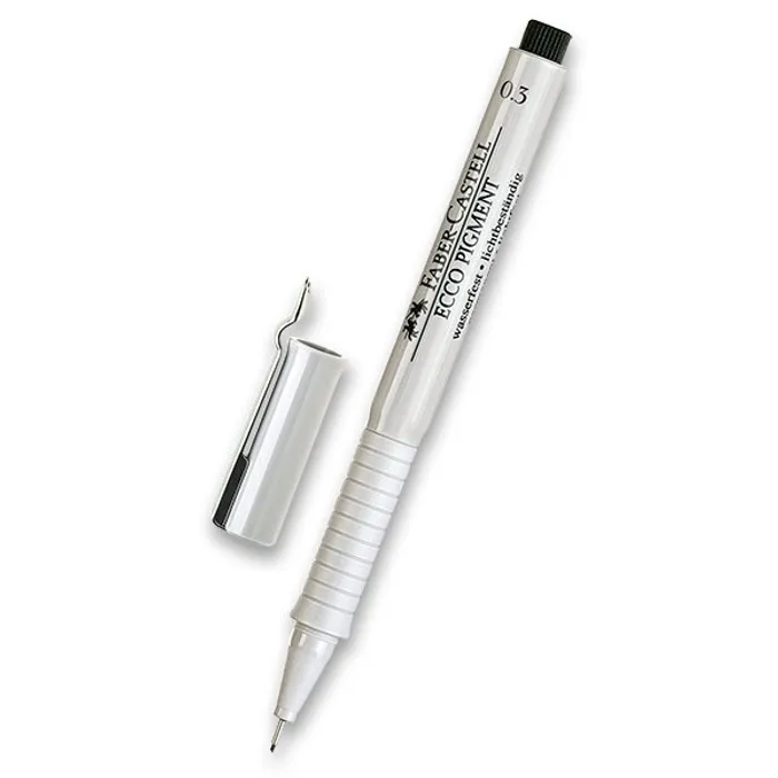 Hlavný obrázok produktu Popisovač Faber-Castell Ecco Pigment - černý 0,3 mm