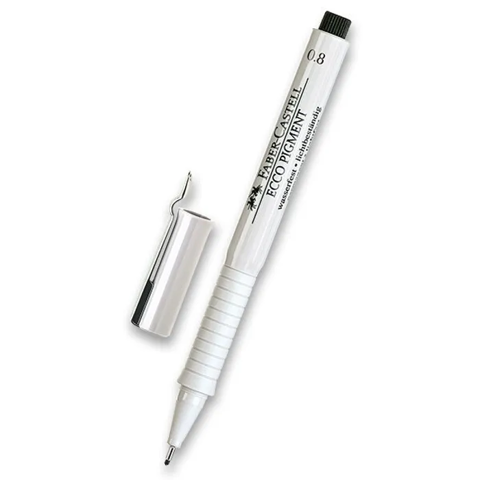 Hlavný obrázok produktu Popisovač Faber-Castell Ecco Pigment - černý 0,8 mm