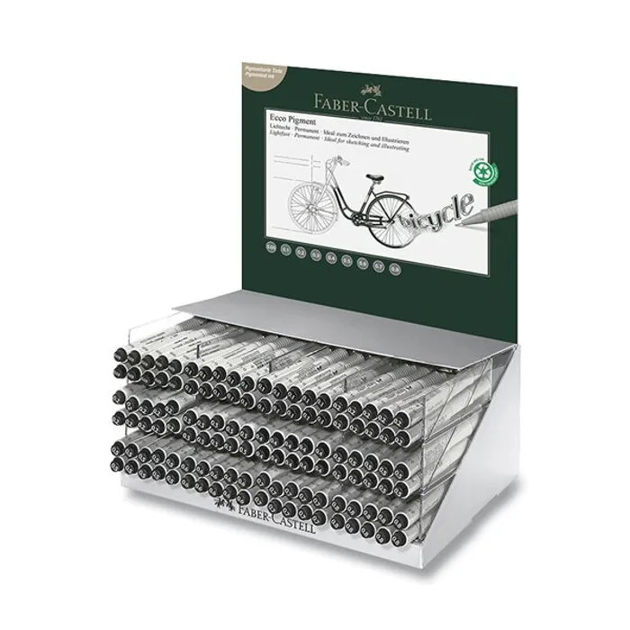 Hlavný obrázok produktu Popisovač Faber-Castell Ecco Pigment stojánek, 120 ks