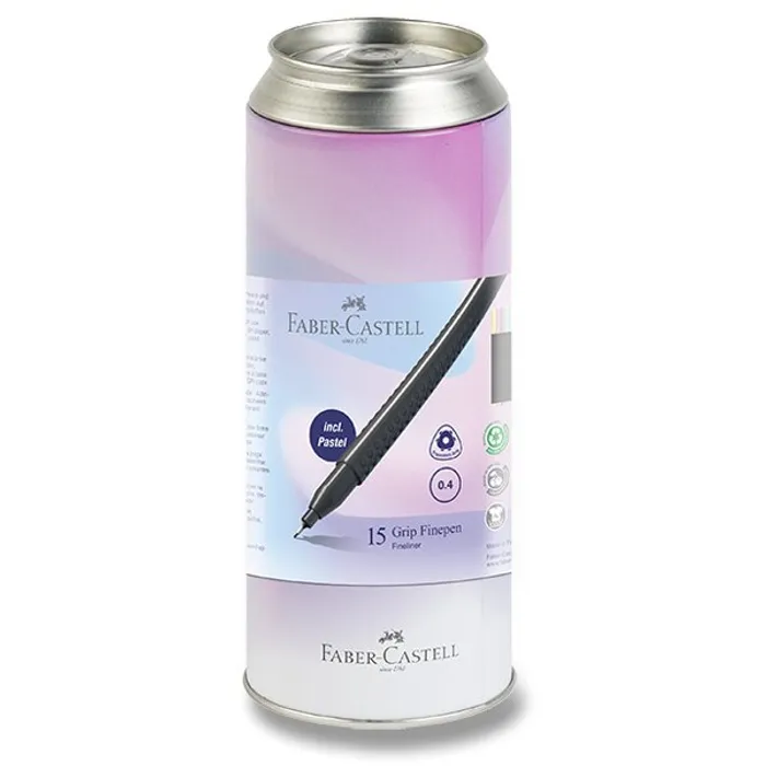 Hlavný obrázok produktu Popisovač Faber-Castell Finepen 15 ks, plechová dóza