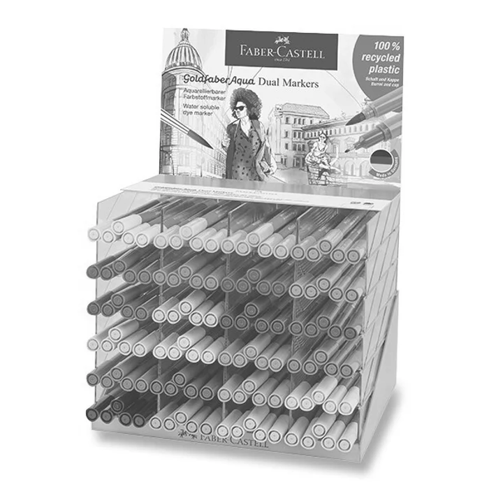 Hlavný obrázok produktu Popisovač Faber-Castell Goldfaber Aqua Dual Marker stojánek, 120 ks
