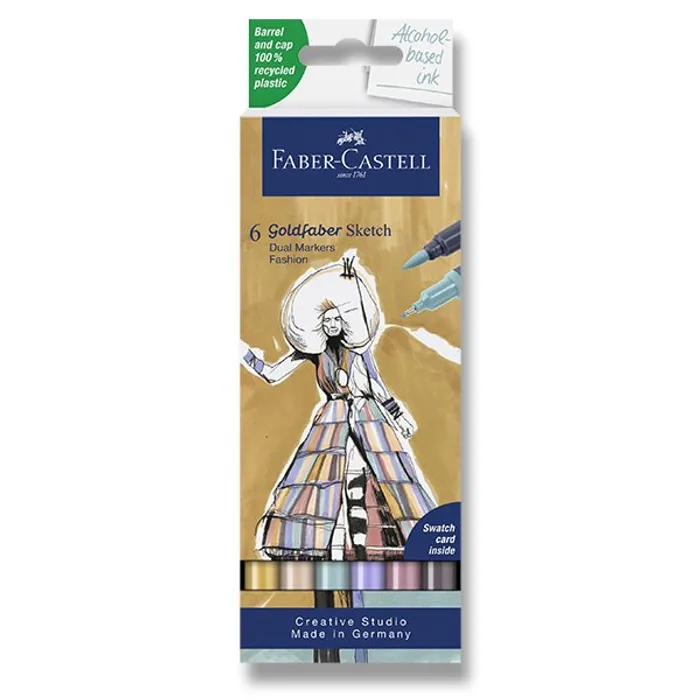 Hlavný obrázok produktu Popisovač Faber-Castell Goldfaber Sketch Dual Marker Fashion sada, 6 barev