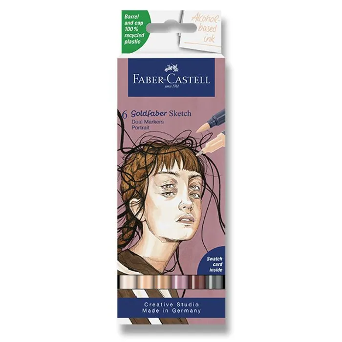 Hlavný obrázok produktu Popisovač Faber-Castell Goldfaber Sketch Dual Marker Portrait sada, 6 barev