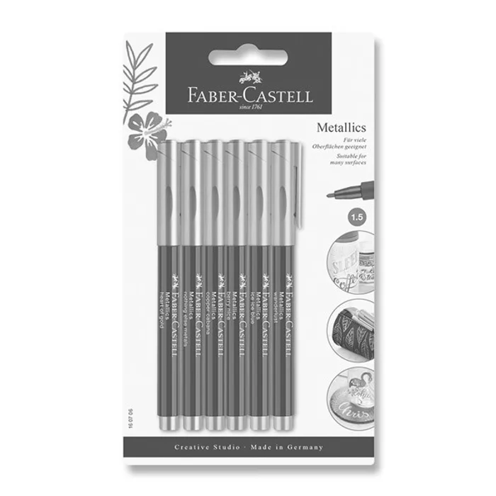 Hlavný obrázok produktu Popisovač Faber-Castell Metallics 6 barev