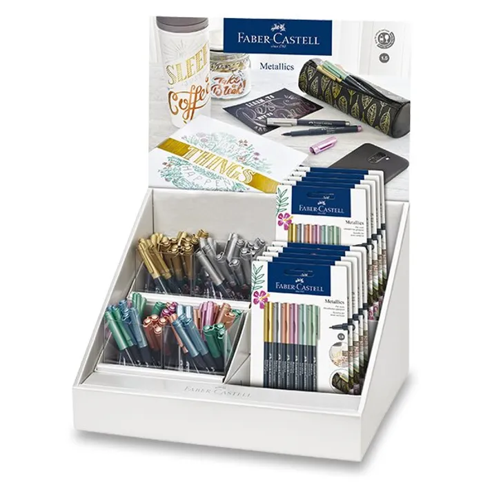 Hlavný obrázok produktu Popisovač Faber-Castell Metallics stojánek, 120 ks